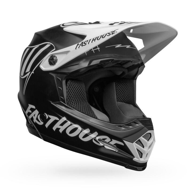 Bell Youth Moto-9 MIPS Offroad Helmet Matte Black/White Fasthouse Flying Colors