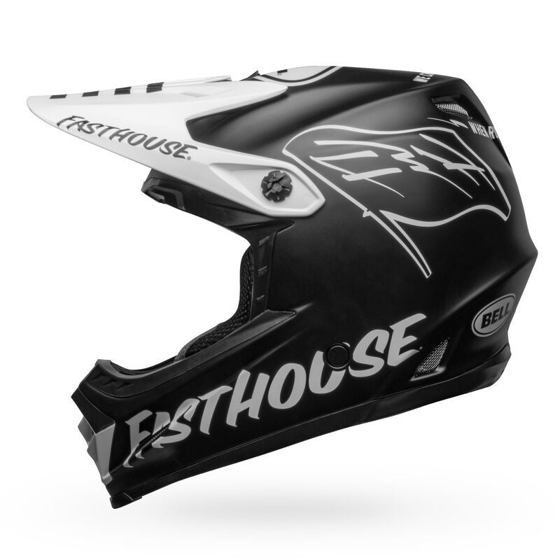 Bell Youth Moto-9 MIPS Offroad Helmet Matte Black/White Fasthouse Flying Colors