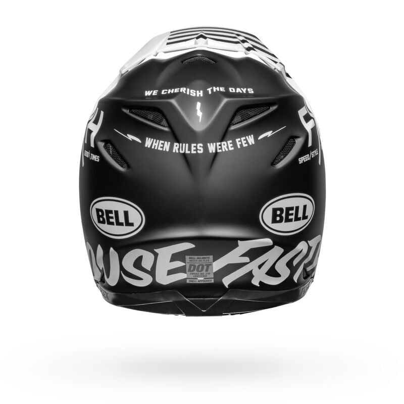 Bell Moto-9S Flex Offroad Helmet Matte Black/White Fasthouse Flex Crew