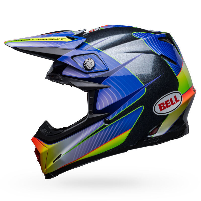 Bell Moto-9S Flex Offroad Helmet Silver Metallic Flake Pro Circuit Replica 23