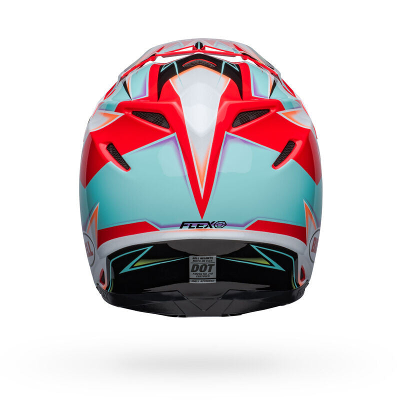 Bell Moto-9S Flex Offroad Helmet White/Aqua Tagger Edge