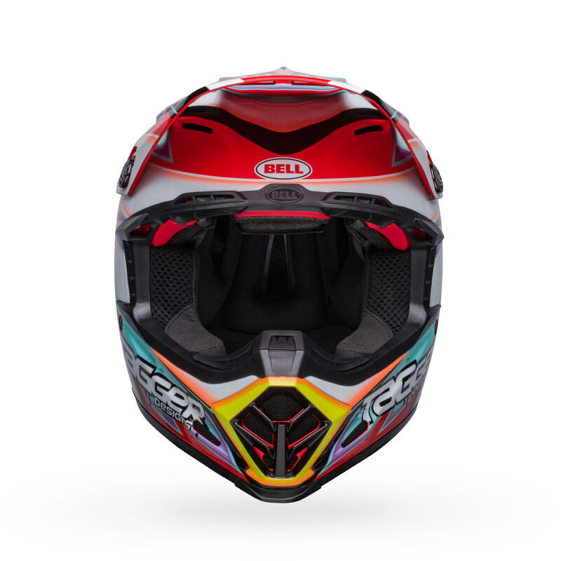Bell Moto-9S Flex Offroad Helmet White/Aqua Tagger Edge