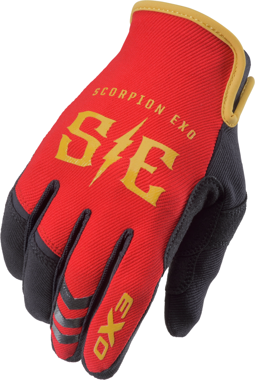 Scorpion Air-Stretch Gloves Charge Red/Gold