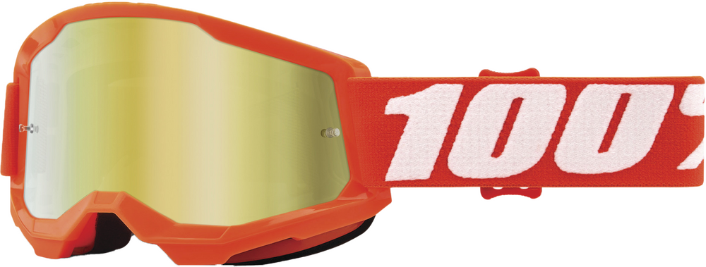 100% - 50032-00005 - STRATA 2 JUNIOR GOGGLE ORANGE MIRROR GOLD LENS