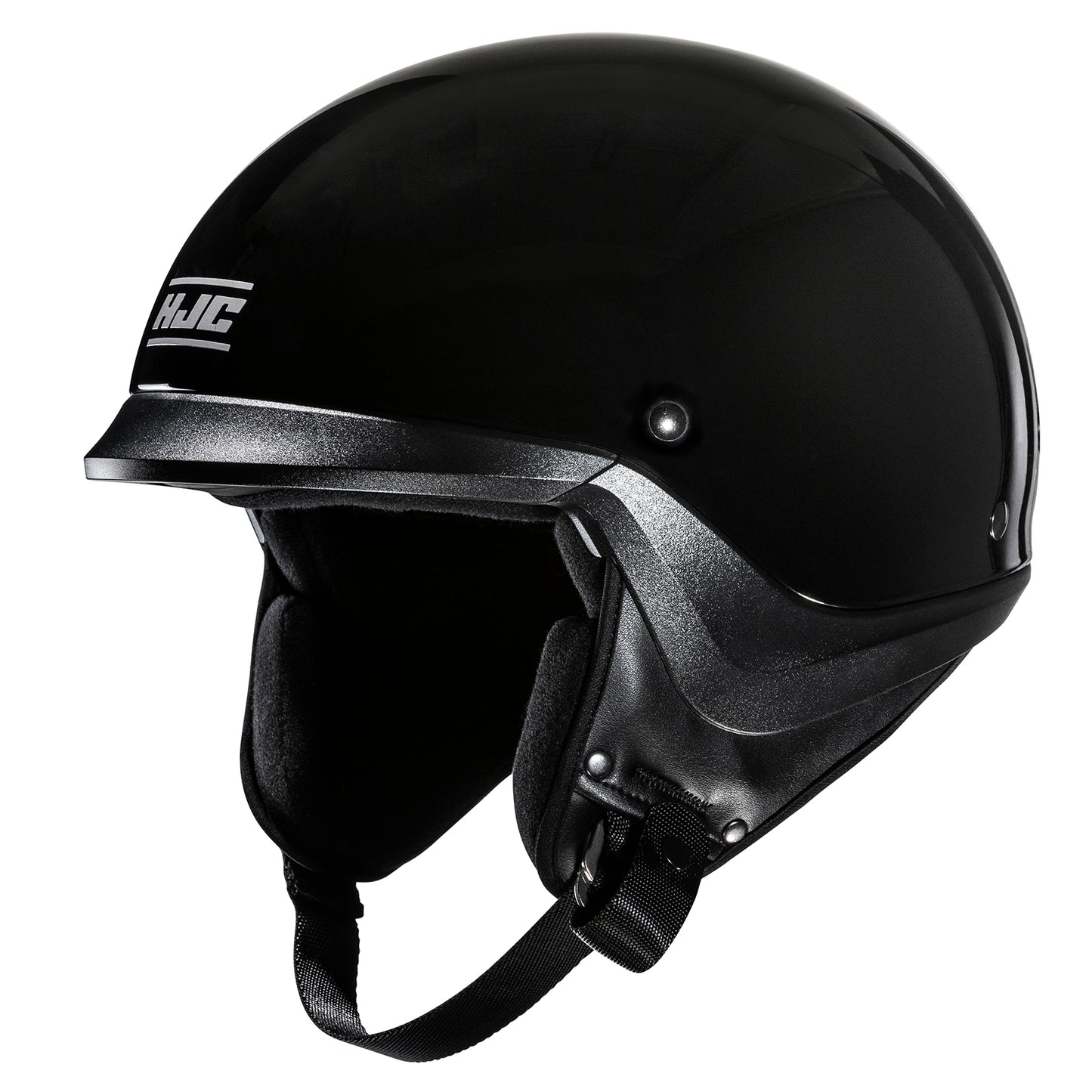 HJC C20 Solid Metallic Black Open-Face Helmet