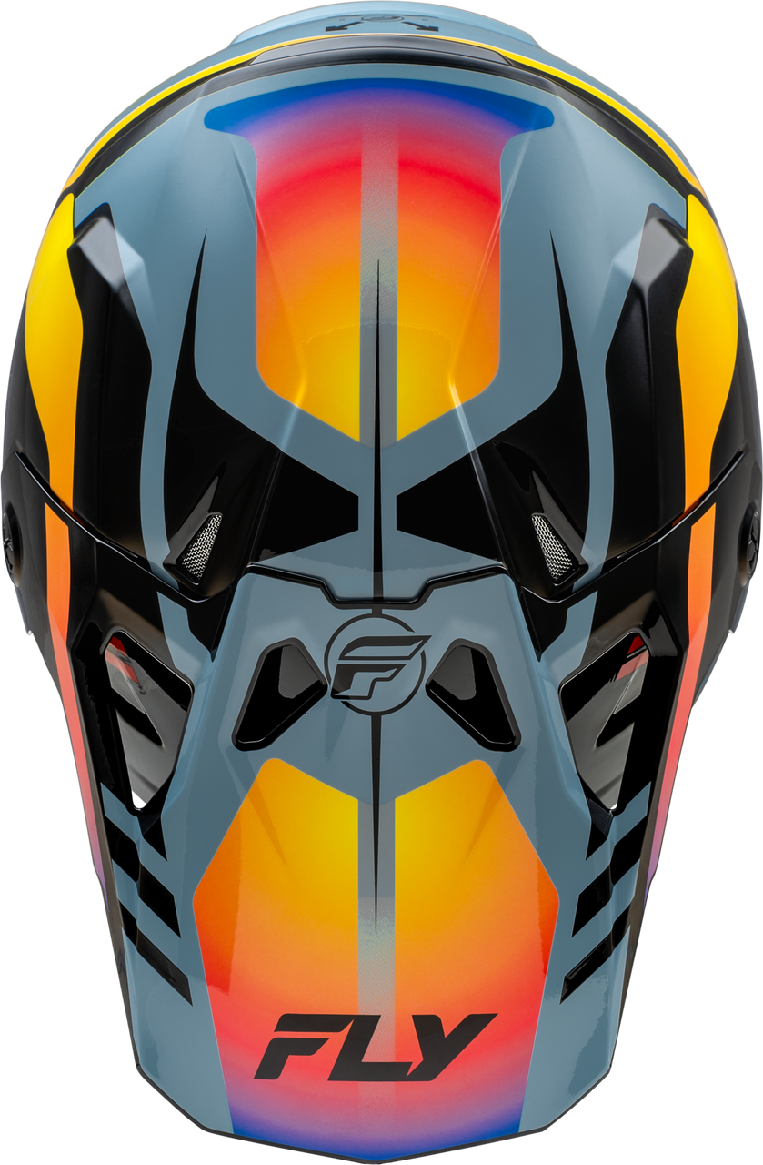 FLY Racing 2025 Youth Formula CP Krypton Helmet Grey/Black/Electric Fade Youth Large