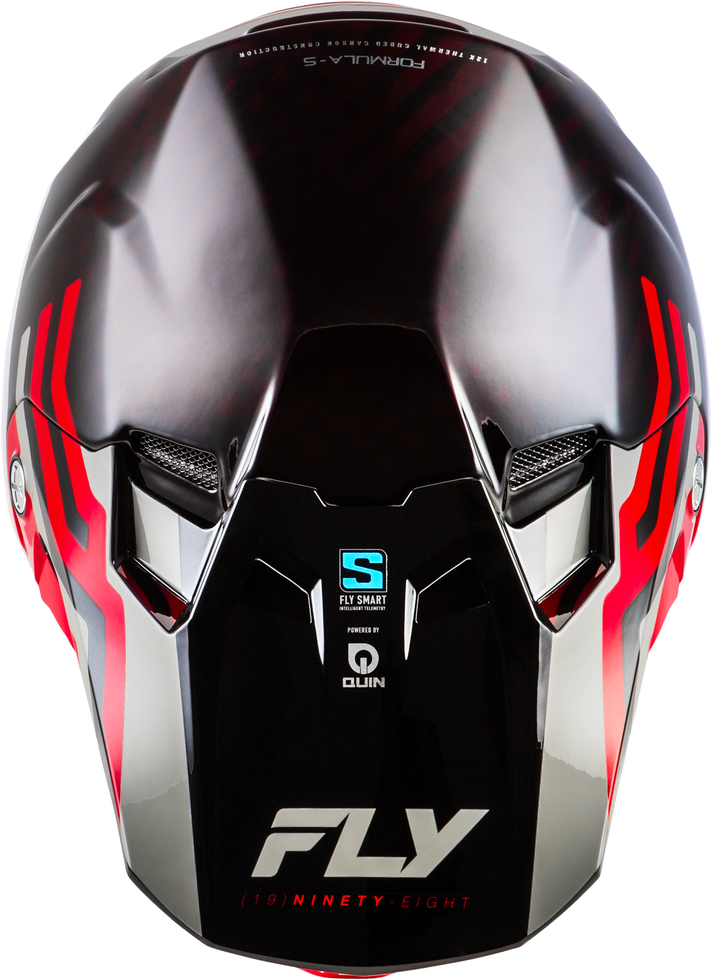 FLY Racing 2026 Formula S Carbon Byte Helmet Red Carbon/Red/Grey