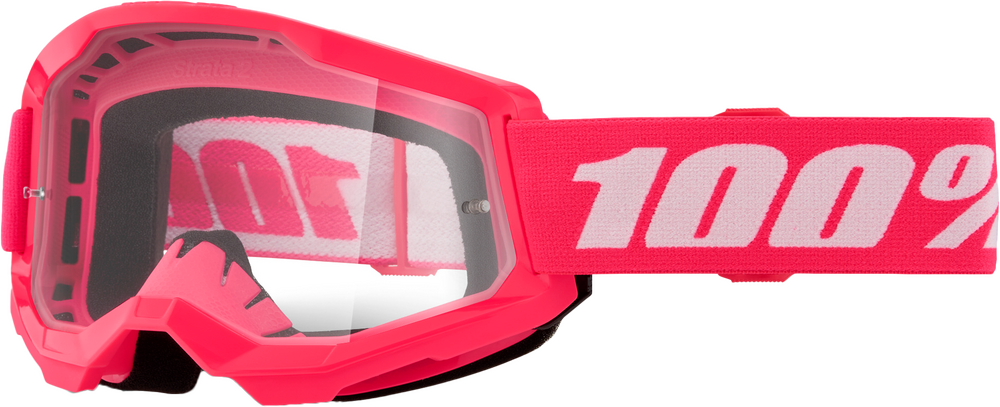 100% - 50031-00011 - STRATA 2 JUNIOR GOGGLE PINK CLEAR LENS