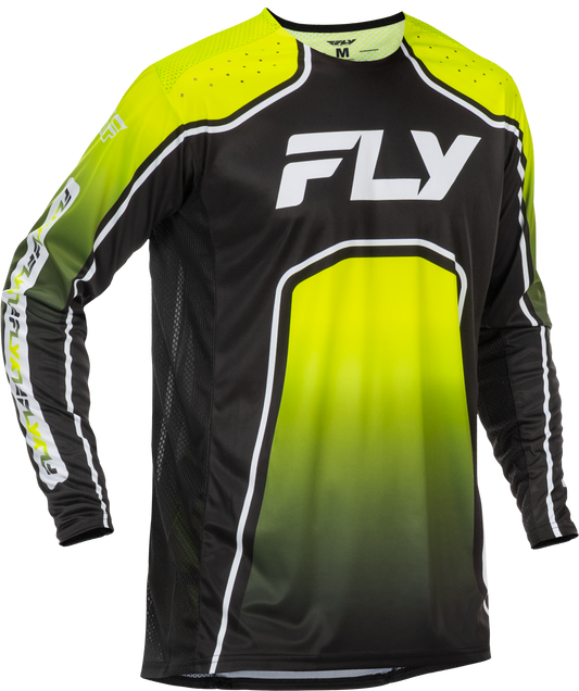 FLY Racing 2026 Youth Rayce Bicycle Jersey Lime/Black/White
