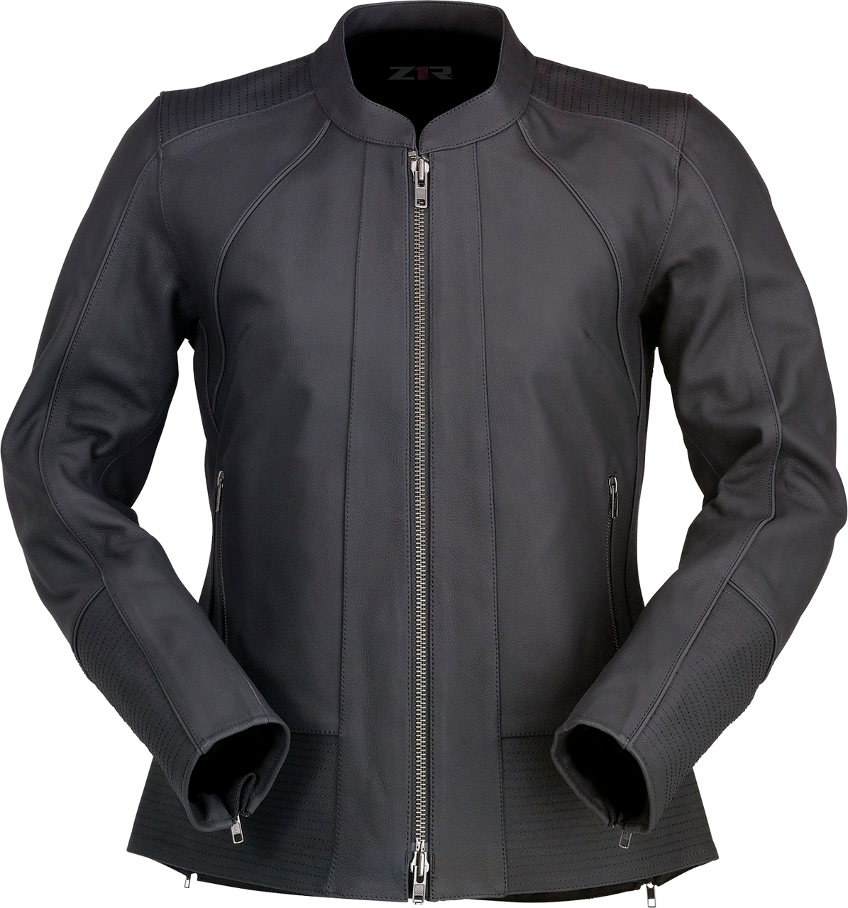 Z1R Womens Matchlock Leather Jacket Black