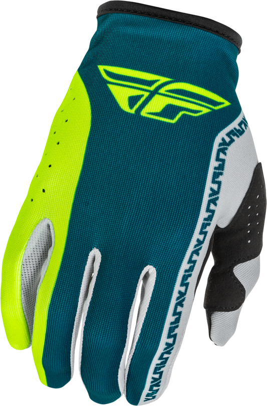 FLY Racing 2026 Lite Gloves Grey/Lime/Teal