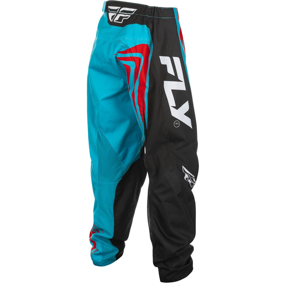 FLY Racing 2025 Youth F-16 Jersey Pant Combo Cyan/Black/Red