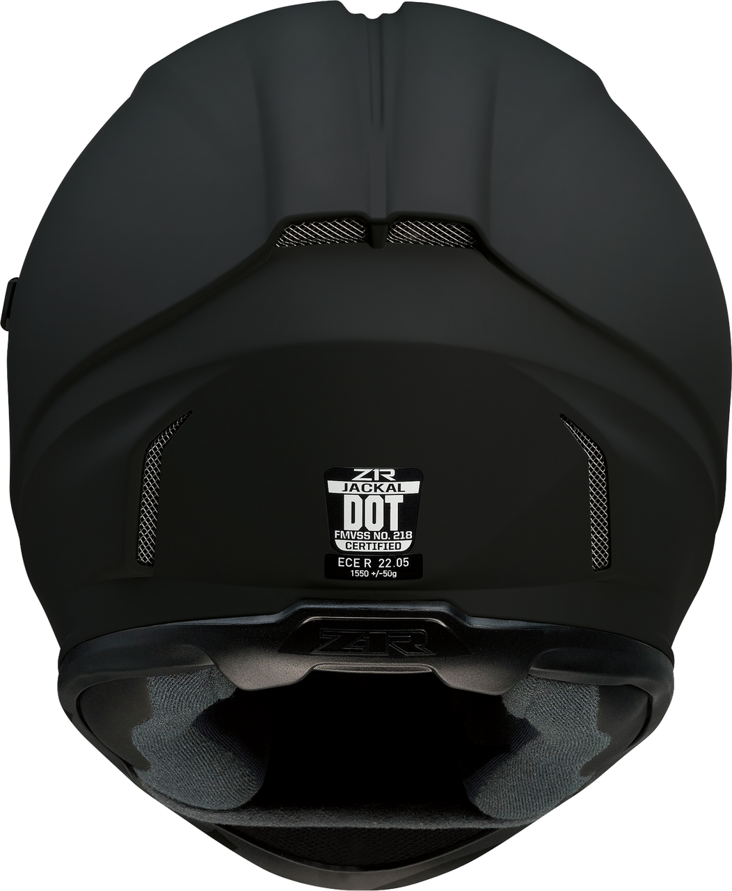 Z1R Jackal Smoke Full Face Helmet Flat Black