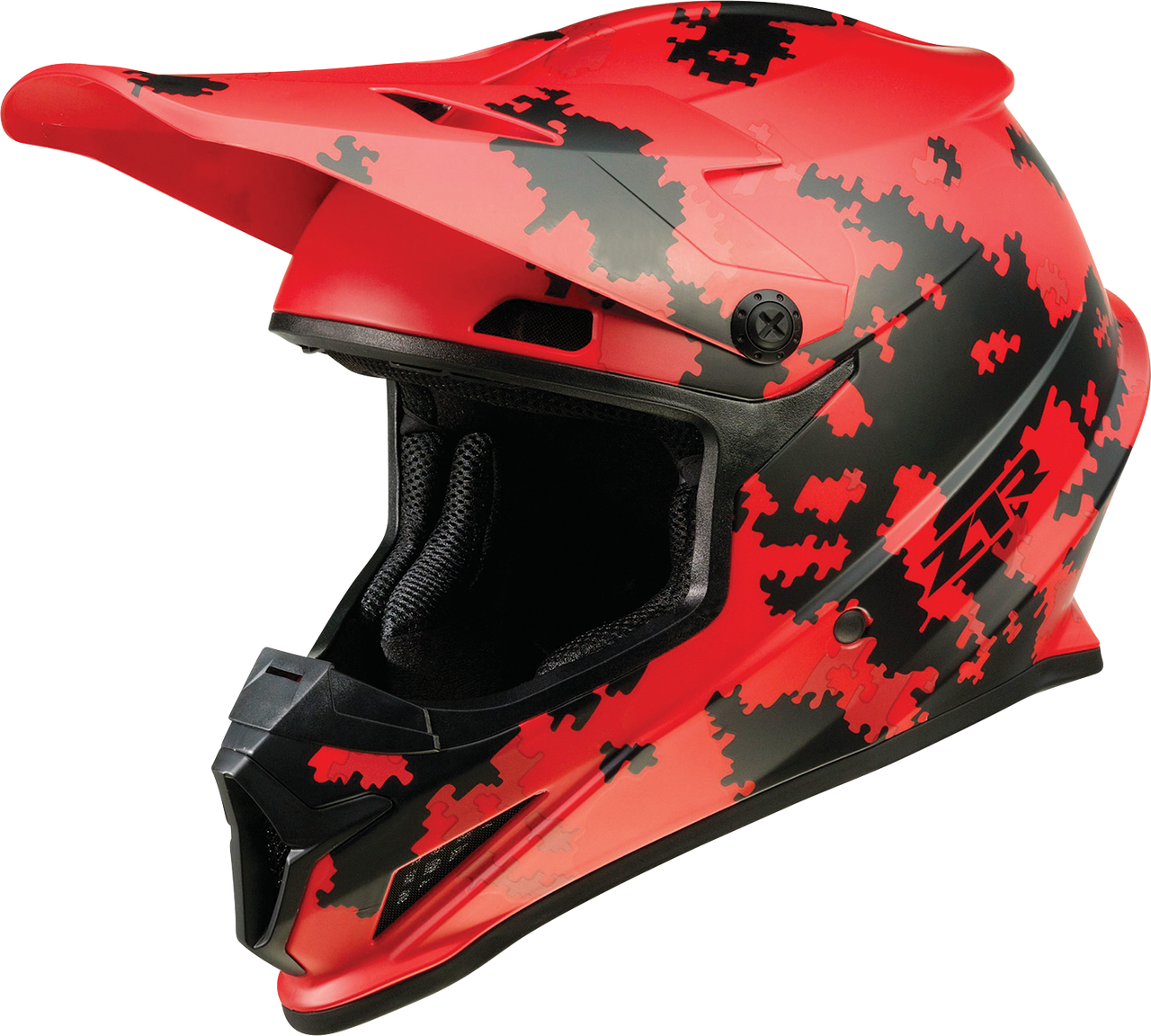 Z1R Rise Digi Camo Offroad Helmet Red