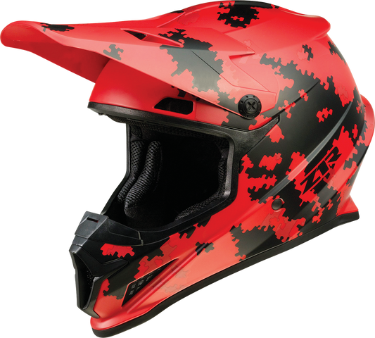 Z1R Rise Digi Camo Offroad Helmet Red
