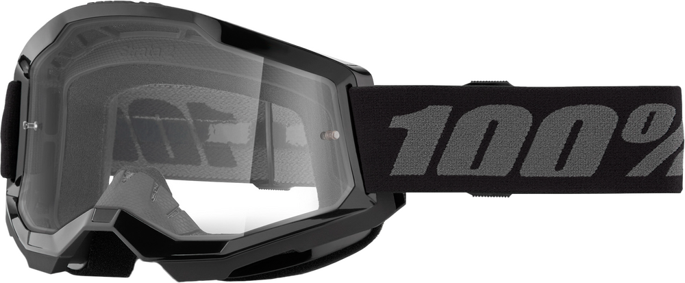 100% - 50027-00013 - STRATA 2 GOGGLE BLACK CLEAR LENS