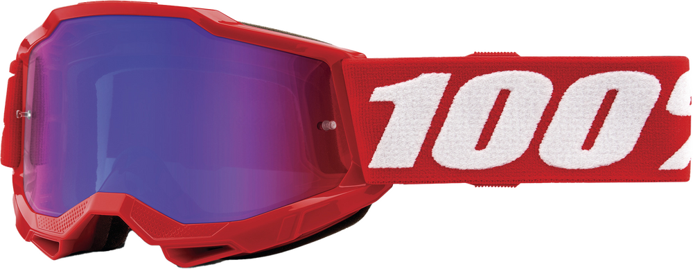 100% - 50025-00002 - ACCURI 2 JUNIOR GOGGLE NEON RED MIRROR RED/BLUE LENS