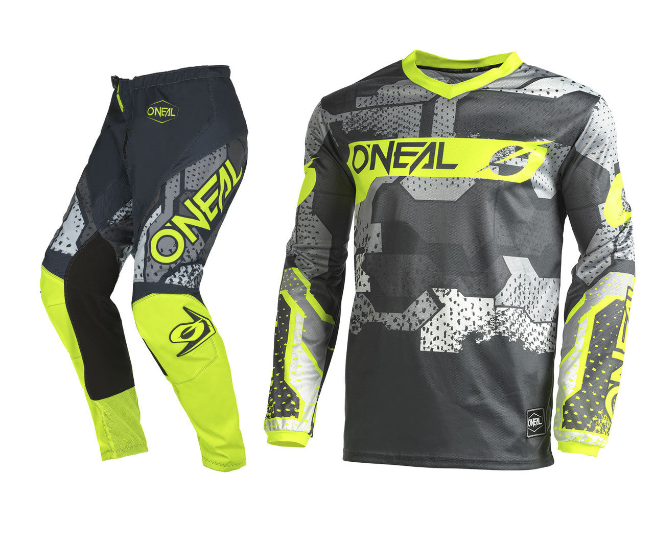 O'NEAL 2024 Element Camo Jersey Pant Combo Grey/Yellow