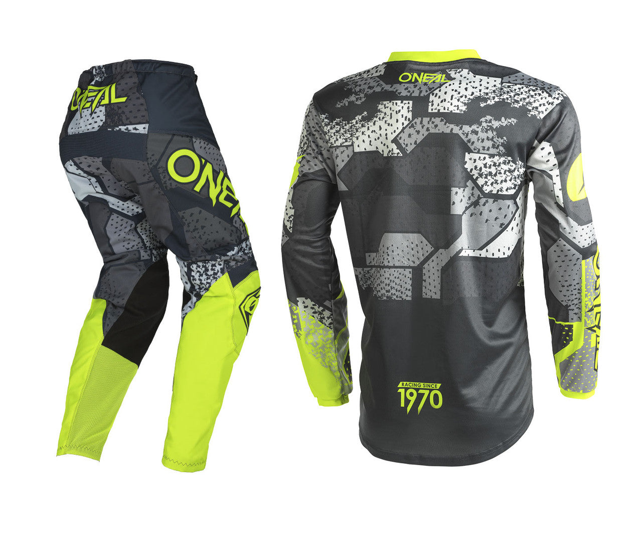 O'NEAL 2024 Element Camo Jersey Pant Combo Grey/Yellow