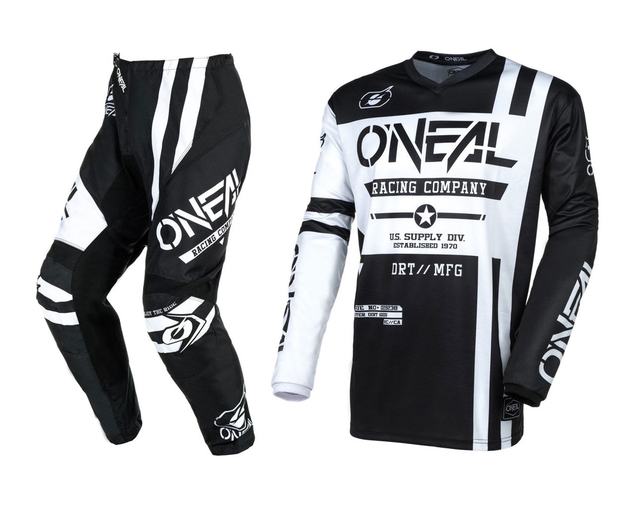 O'Neal 2025 Element Warhawk Jersey Pant Combo - Black/White