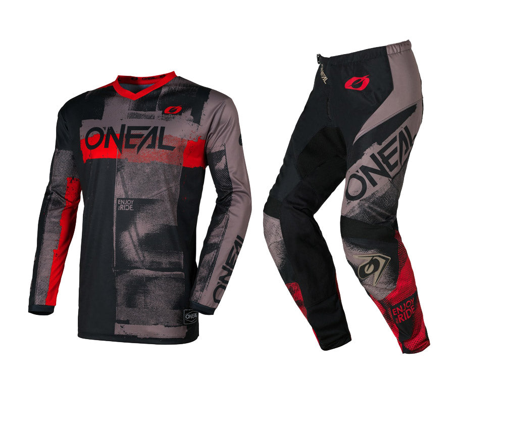 O'Neal 2026 Element Roller Gray/Red Jersey Pant Combo