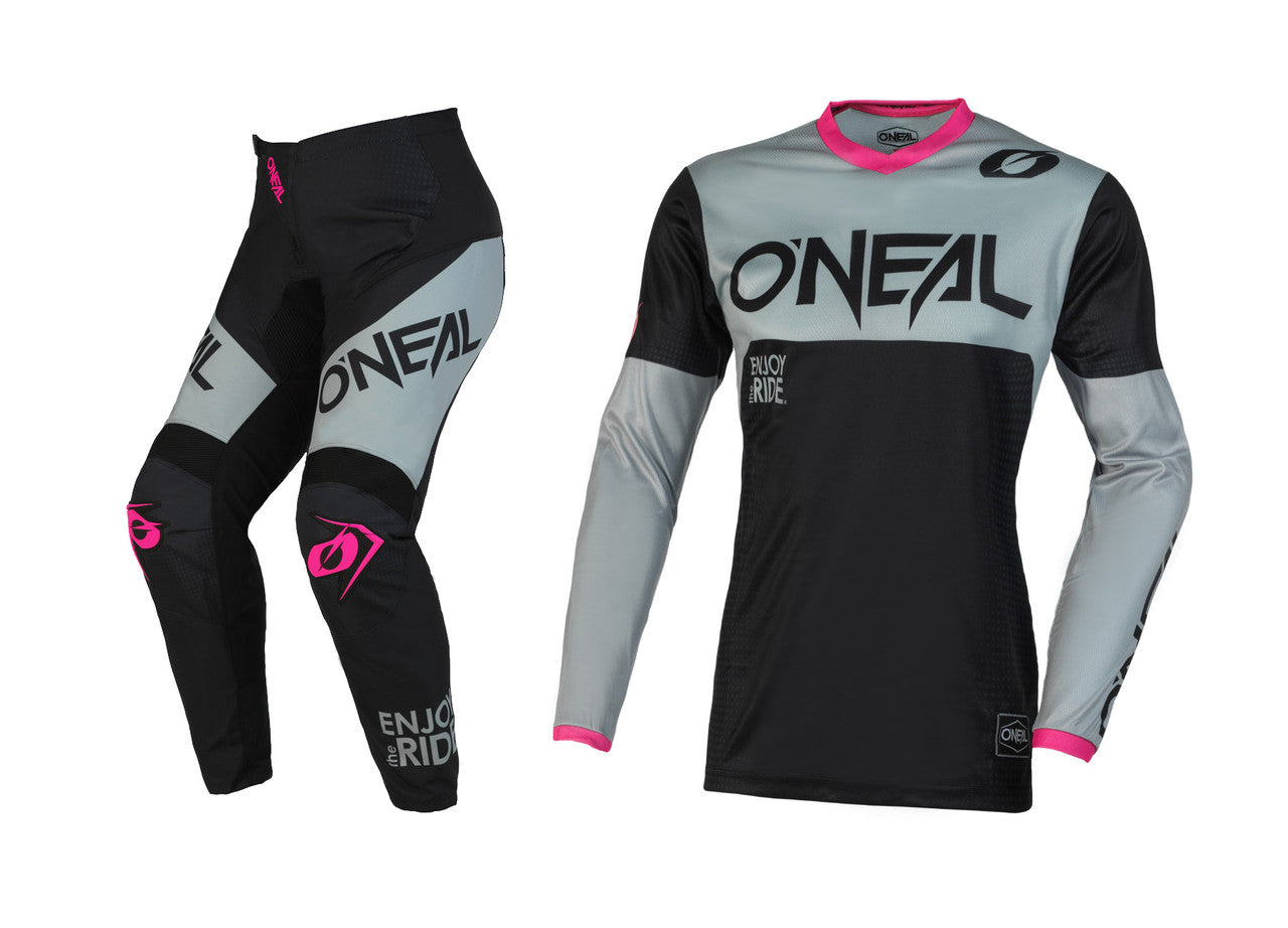 Oneal 2023 Womens Element Racewear Jersey Pant Combo Black/Pink