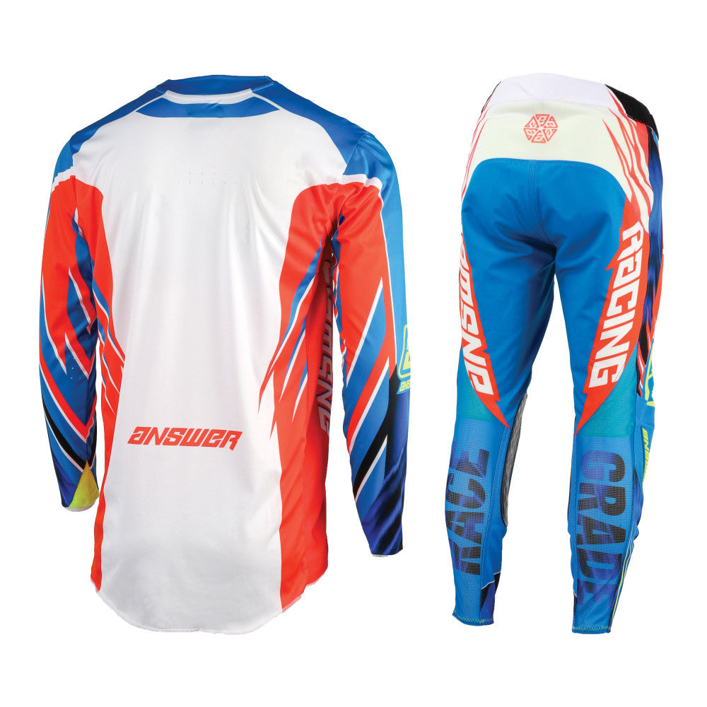 Answer Racing 2025 Youth Elite Xotic Jersey Pant Combo Red/White/Blue