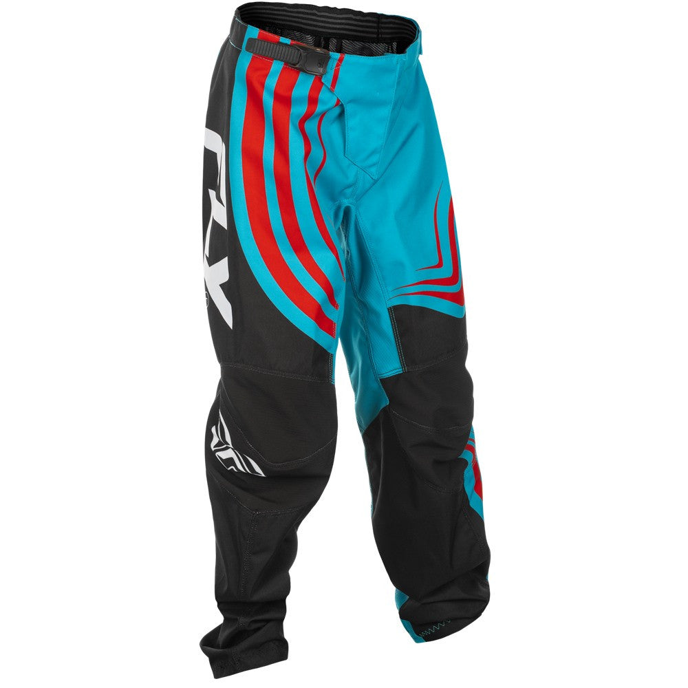FLY Racing 2025 Youth F-16 Jersey Pant Combo Cyan/Black/Red