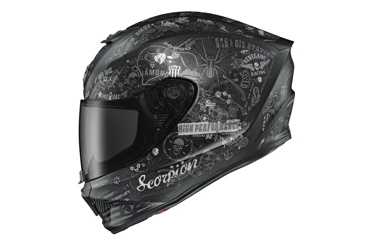 Scorpion EXO-R420 Full Face Helmet Shake II Black/White