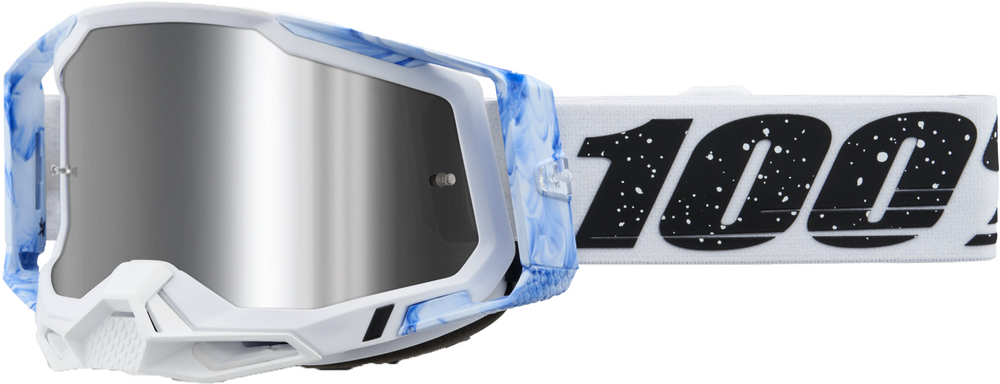 100% - 50010-00020 - RACECRAFT 2 GOGGLE MIXOS MIRROR SILVER FLASH LENS
