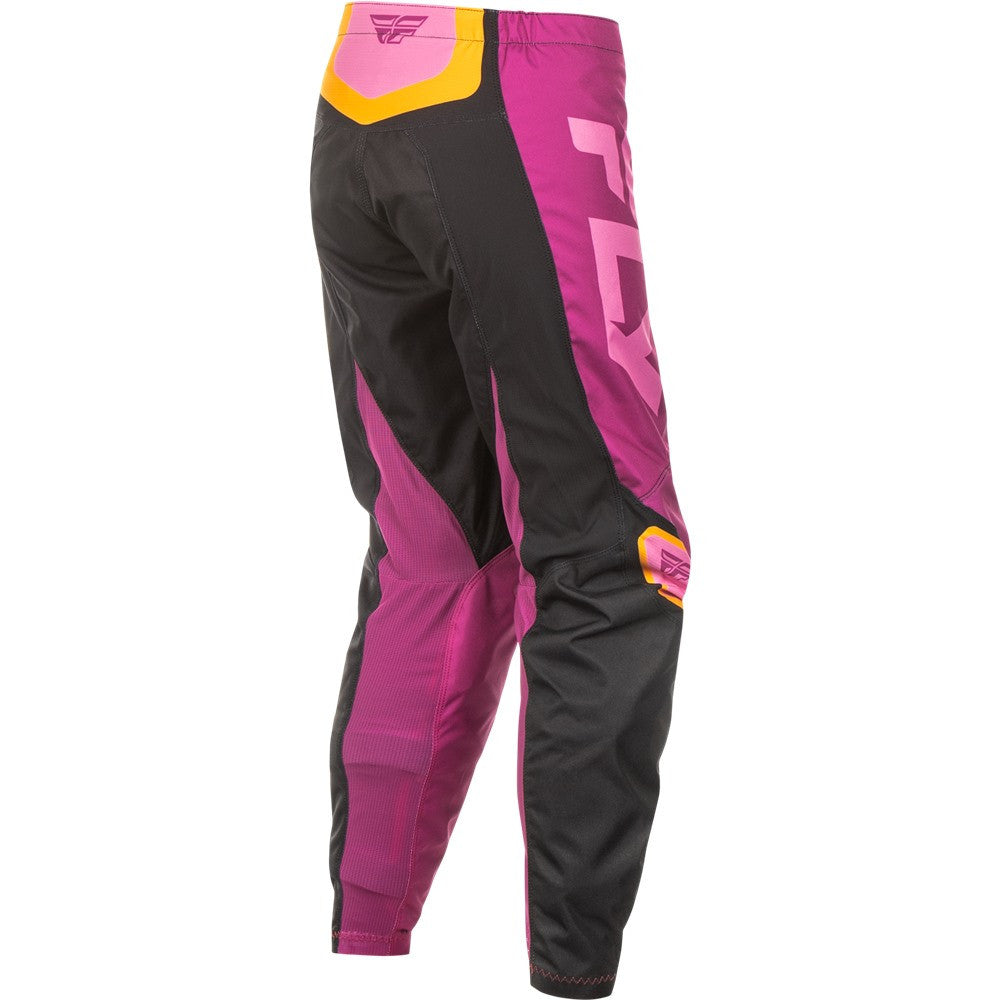 FLY Racing 2025 Womens F-16 Jersey Pant Combo Black/Mauve/Yellow