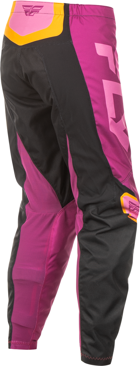 FLY Racing 2025 Womens F-16 Pant Black/Mauve/Yellow