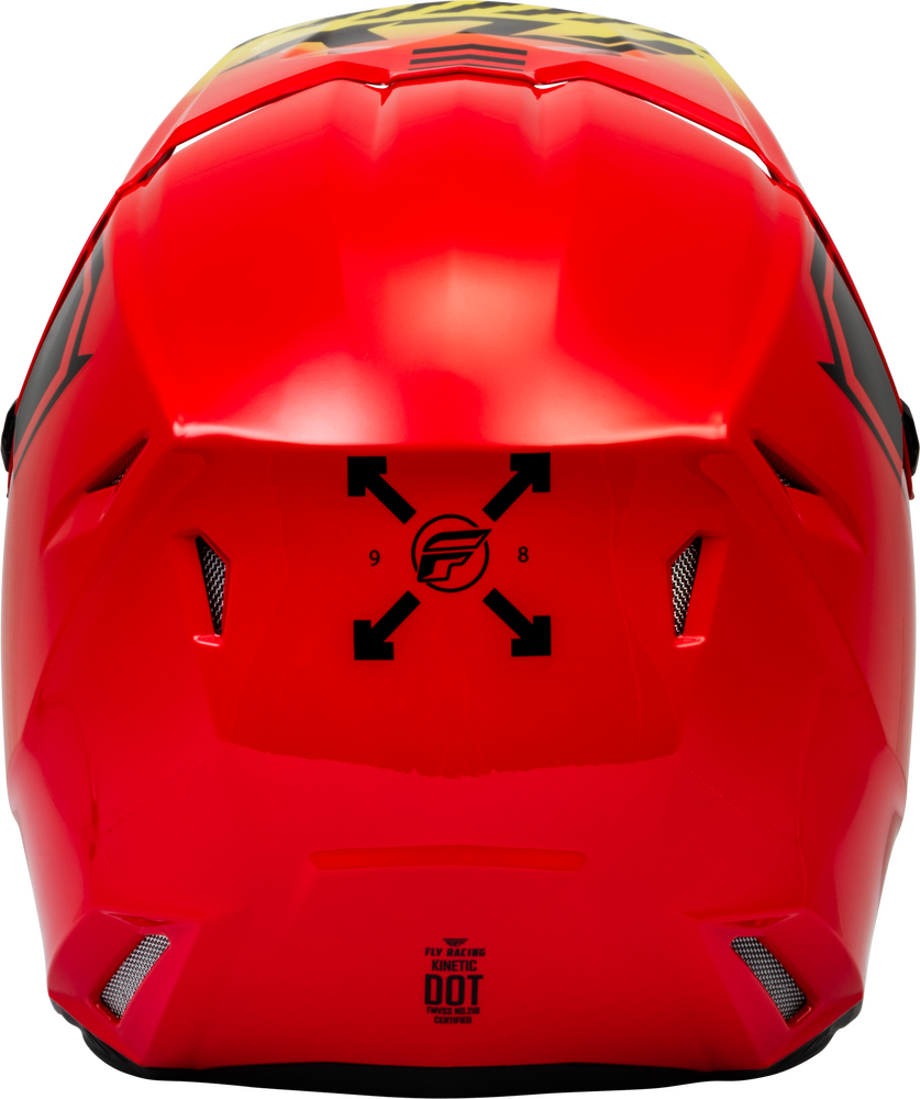 FLY Racing 2024 Kinetic Menace Offroad Helmet Red/Black/Yellow