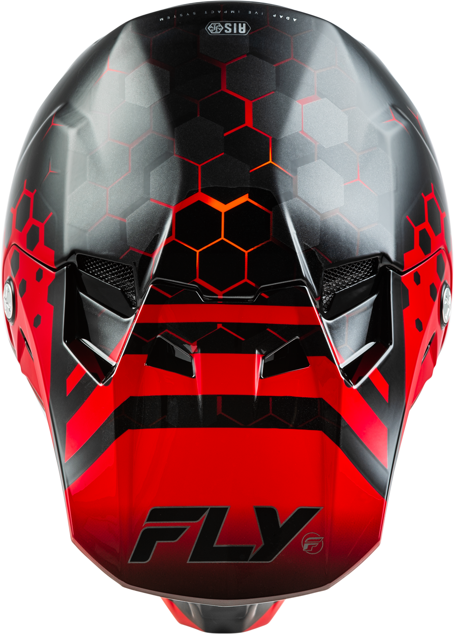 FLY Racing 2025 Youth Formula CC Tektonic Helmet Black/Red/Orange Youth Large