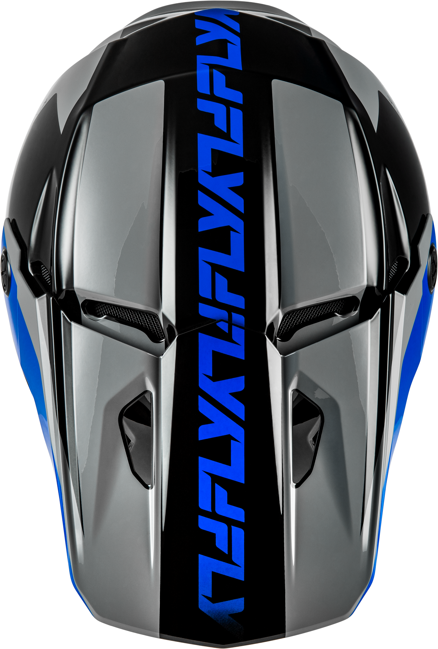 FLY Racing 2026 Kinetic Crest Helmet Grey/Black/Blue