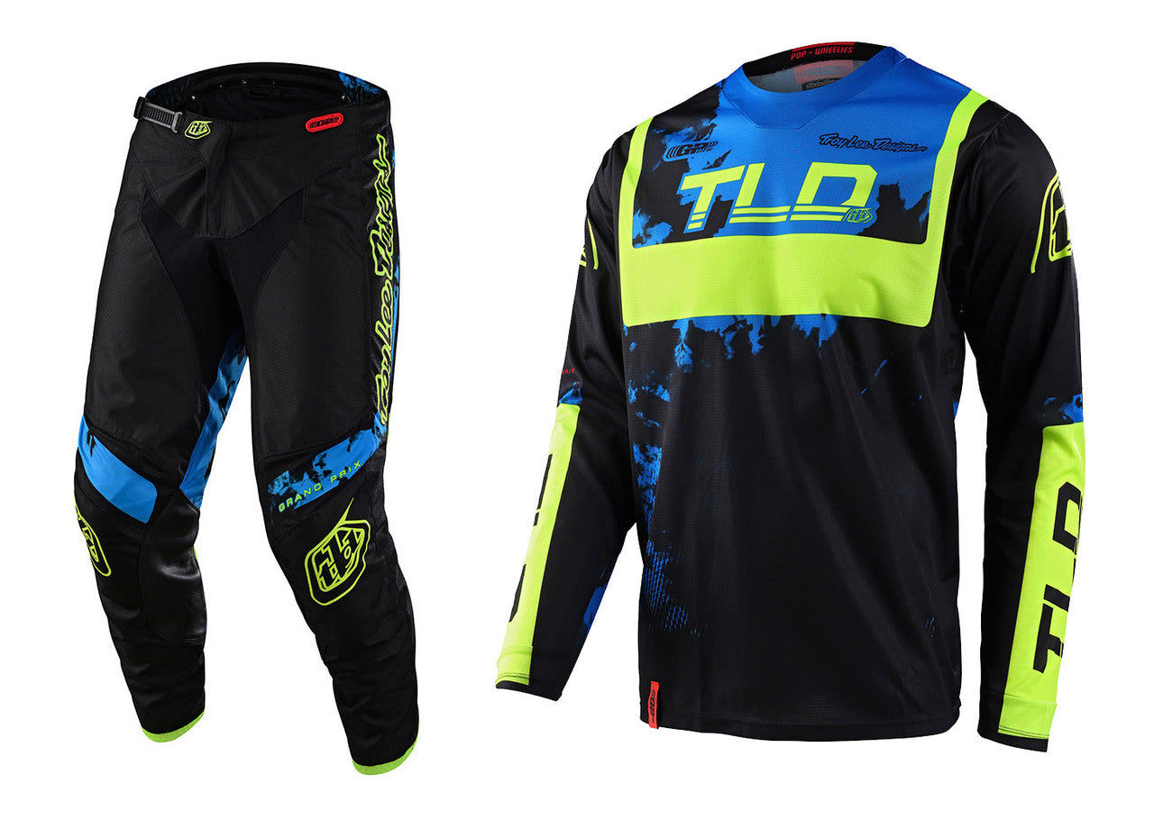 Troy Lee Designs 2023 GP Jersey Pant Combo Astro Black/Yellow