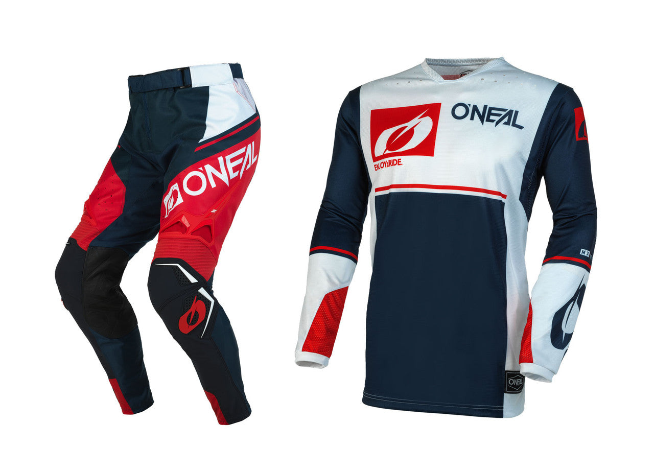 O'NEAL 2023 Hardwear Flow Jersey Pant Combo Blue/White/Red