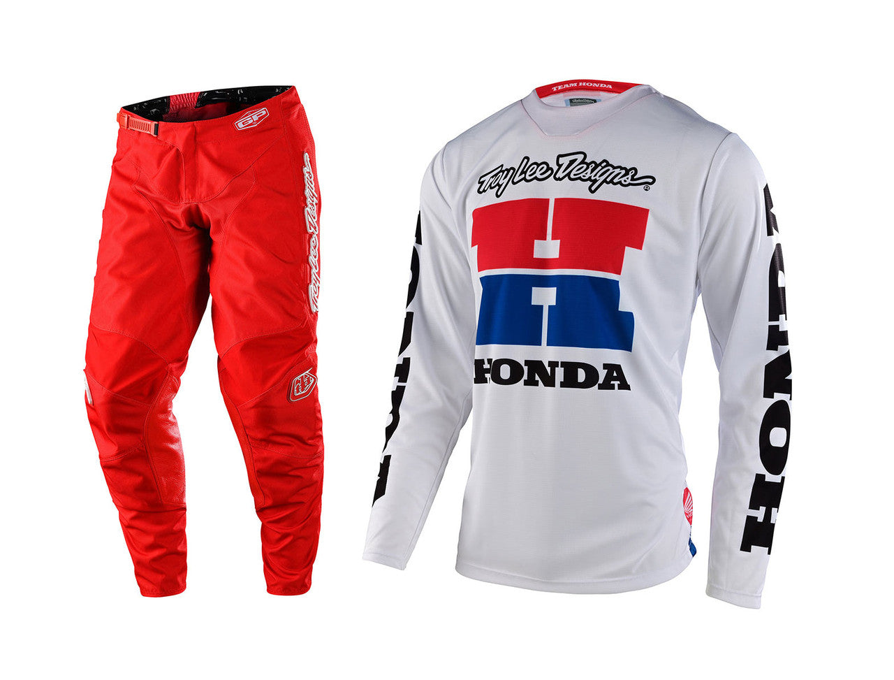 Troy Lee Designs 2023 GP Honda RC 500 Jersey Mono Pant Combo - White/Red