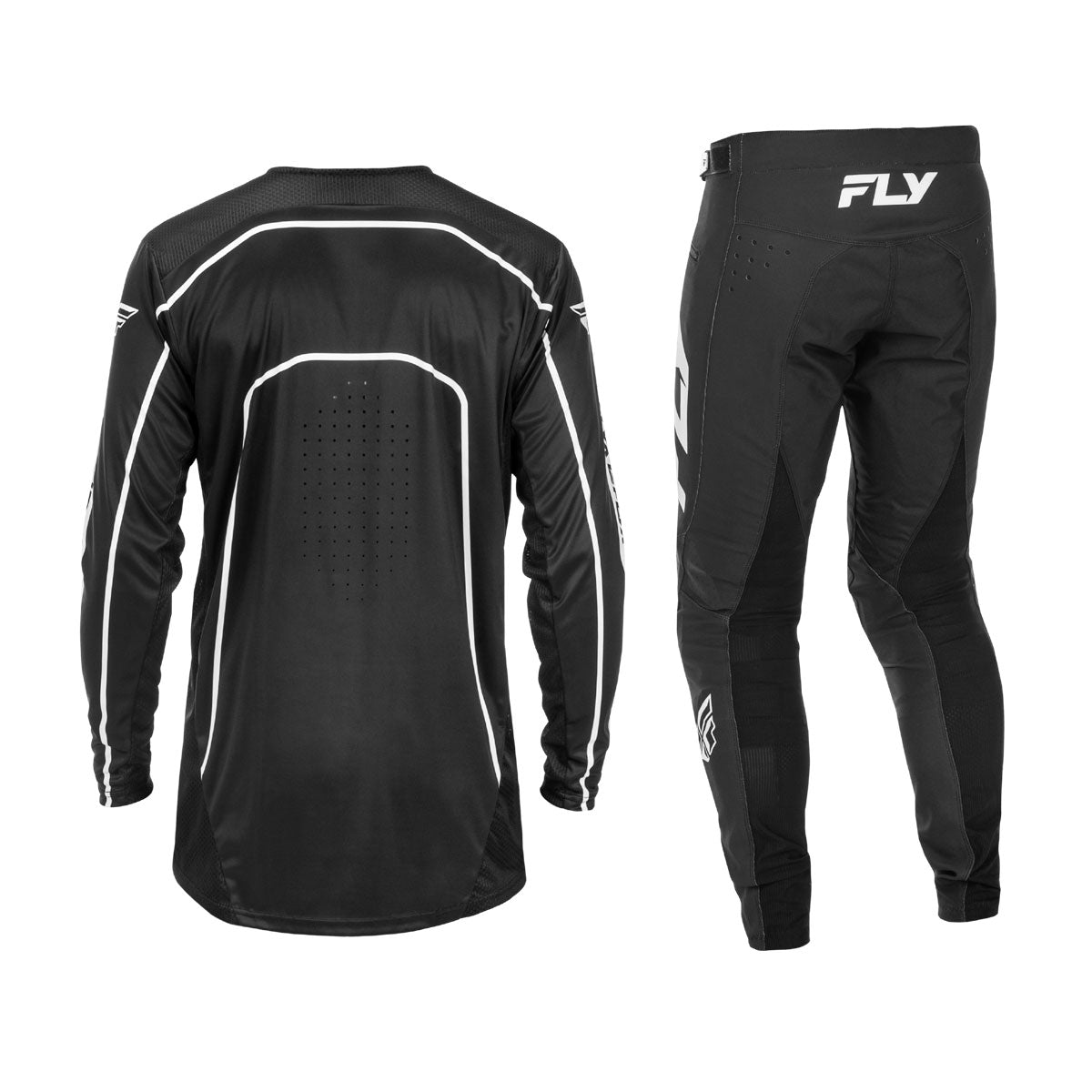 FLY Racing 2026 Youth Rayce Bicycle Black/White Jersey Pant Combo