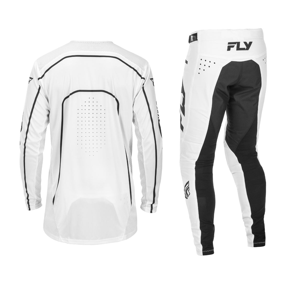 FLY Racing 2026 Youth Rayce Bicycle White/Black Jersey Pant Combo