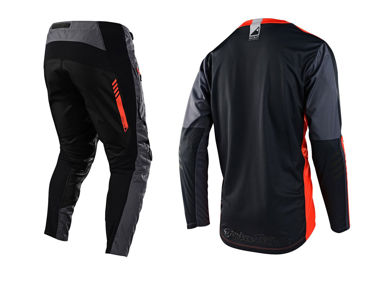 Troy Lee Designs 2023 Scout GP Recon Jersey Pant Combo - Neon Orange/Gray