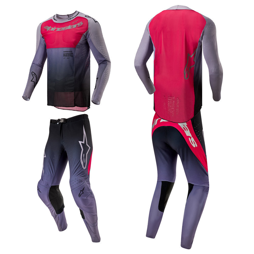 Alpinestars Supertech Dade MX Jersey Pant Combo Iron Red Berry