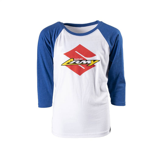 Factory Effex Suzuki Army Youth Baseball Shirt Royal-White