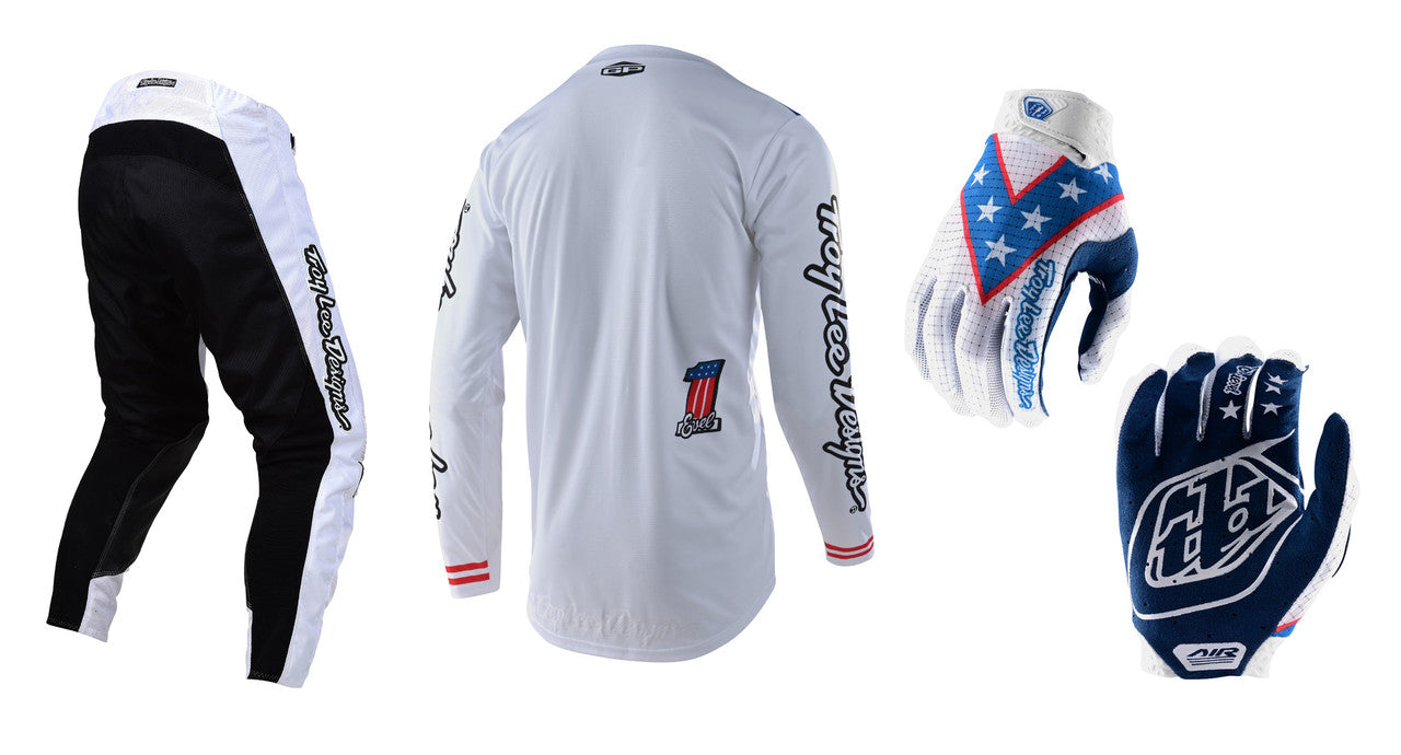 Troy Lee Designs Limited Edition GP Evel Knievel Jersey Pant Gloves Combo