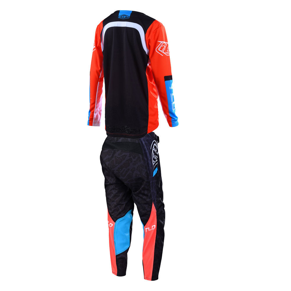 Troy Lee Designs 2022 Youth GP Jersey and Pant Combo Fractura Orange/Black