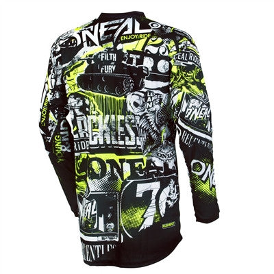 Oneal 2022 Youth Element Attack Jersey - Black/Hi-Viz