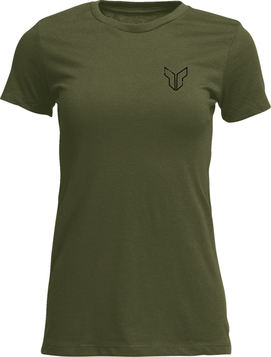 Thor Womens Patched Up T-Shirt Military Green