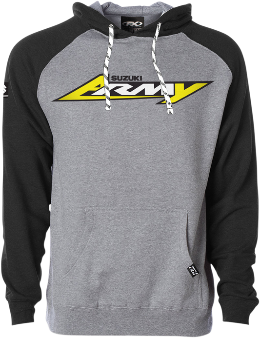 Factory Effex Suzuki Army Hoodie - Black/Heather Charcoal