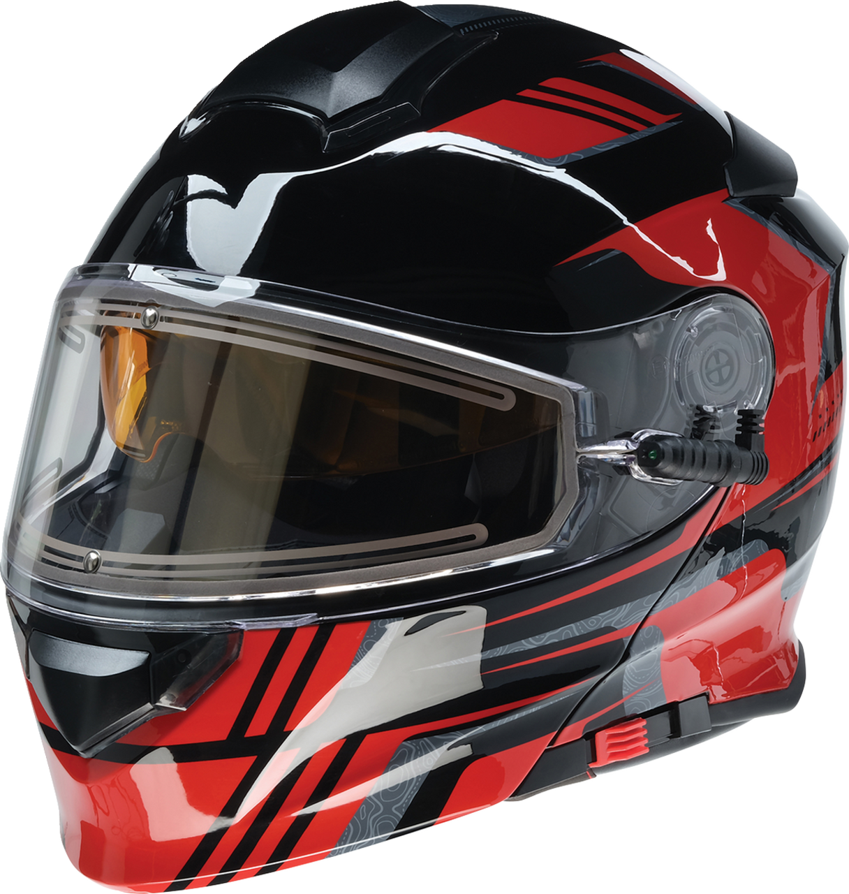 Z1R Solaris First Tracks Modular Electric Snow Helmet Black/Red