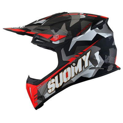 Suomy X-Wing Camo Matte Offroad Helmet - Red